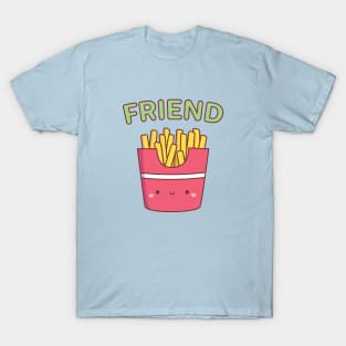 Cute Friend Fries Best Friend Pair Doodle T-Shirt